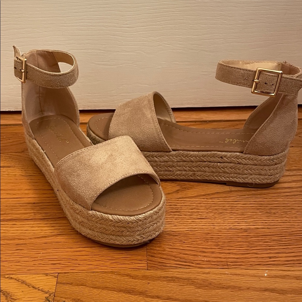 Bonnibel Cream Espadrille Platform Sandals
